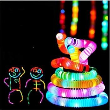 Tubo Pop Antistress A Led per Bambini