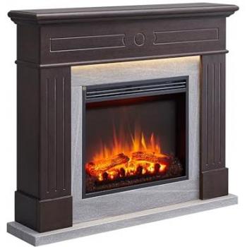 Balderia Leandros – Cheminée électrique à 2000 W, couleur chêne sombre