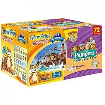 Progressi Quadri Pampers XL 16kg 72 Pezzi per Bambino 6+