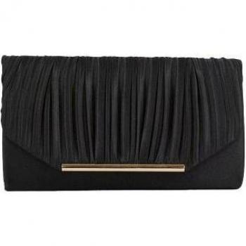 Pochette Bailey satin froissé argent