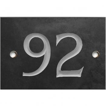 Engraved Slate House Number Sign