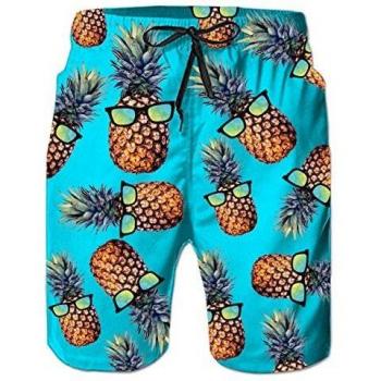 Jungen Sommer Shorts mit Ananas‑Print – Schnell trocknende Schwimmhose Herren