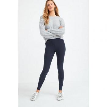 Navy Wave Performance Leggings for Women