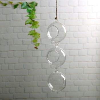 Vase décoratif en verre pour plantes suspendues