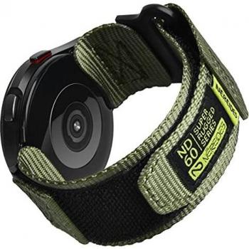 Nereides Compatible with Samsung Galaxy Watch 4 Strap, Rugged Nylon Sport Band, Hook & Loop Wristband Design for Galaxy Watch 4 Straps Green