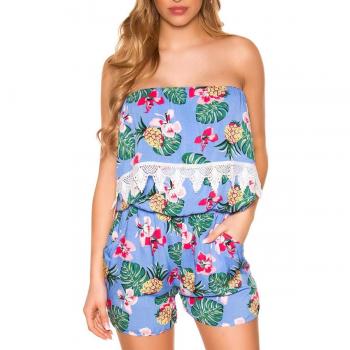 J. Stars Bandeau-Playset Ananas-Spitze & Hotpants, S/M