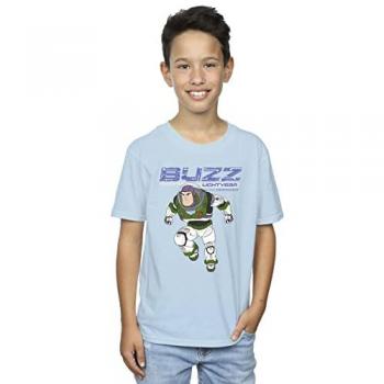 Lightyear Buzz Kinder-Tshirt für Jungen, Disney, Babyblau, 7-8 Jahre