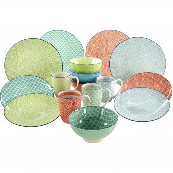 Sea Breeze 16-Piece Set – Blue/Green/Red
