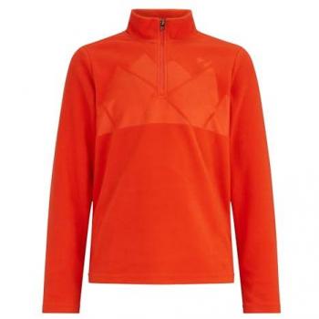 ZIENER Kinder Fleecepullover JONKI atmungsaktiv, warm, orange, Gr. 152