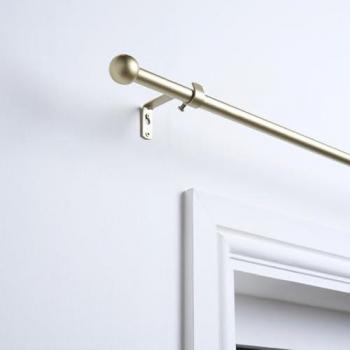 OHS Extendable Curtain Rod – Brass Finish, 120 cm