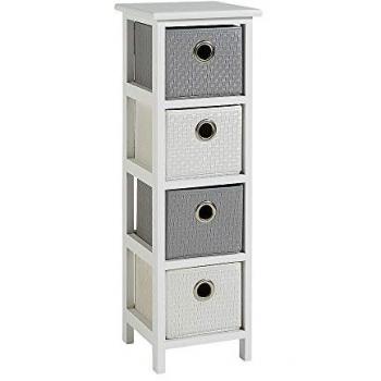 HomeSource 4-Drawer Chest with Leather Accents