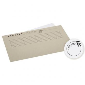Vouwmap Secolor Tree-Free folio 226gr grijs, verpakt per omdoos van 10 stuks