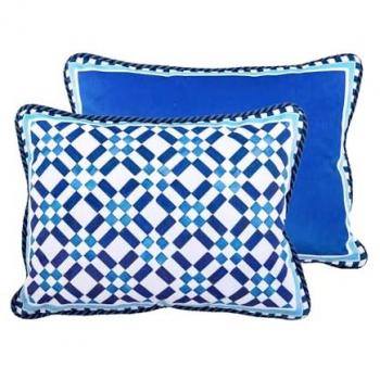 Cojín Estilo Velvet Azul 60×13×45 cm Adda Home