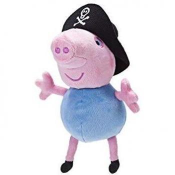 Schlaffreund Peppa Wutz Schorsch Piratenkuscheltier – 15 cm, Weich & Sound
