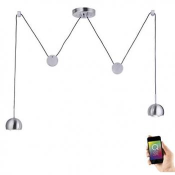 Paul Neuhaus LED Pendelleuchte Q-ADAM, 2-flammig, RGBW, dimmbar, mit Fernbedienung