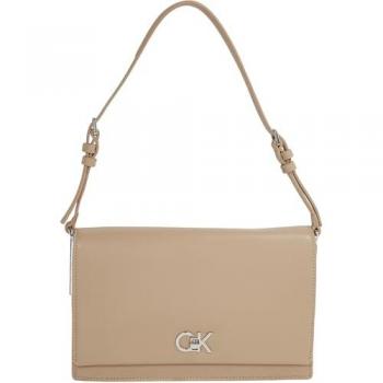Borsa a spalla cammello Calvin Klein