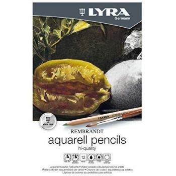 LYRA Lápiz LYRA Rembrandt Aquarell 12 colores estuche metal lápices profesionales 18x10x1 Cms