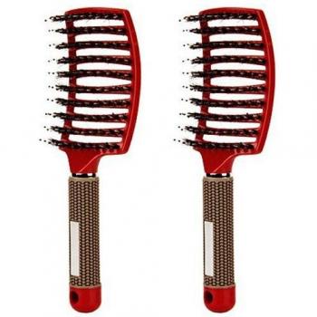 Brosse de Pelo para Masaje del Cuero Cabelludo, 2 Unidades, Cerdas de Nailon
