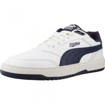 Zapatillas Hombre Puma Doublecourt Blancas y Azul Oscuro