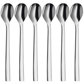 WMF Nuova Long-Handled Spoons in Gloss Silver – 19 cm, Set of Six