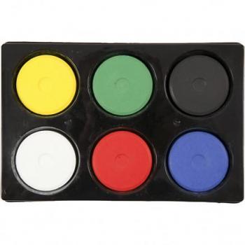 Primary Colour Gouache Palette – 6 Compartments, Mixable Colors, Ref. 34576