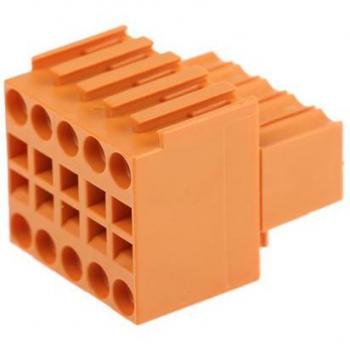 Borne Hembra Ángulo Recto Weidmuller 10 Vías Naranja