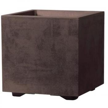 Fioriera Cubo Marrone 25 cm DEROMA