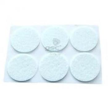 Pack de 6 Feutres Ronds Adhésifs Ø30mm Blanc