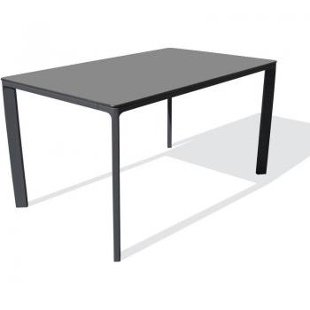 Table de jardin MEET 160 cm en aluminium époxy anthracite