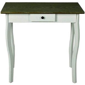 Tavolino per ingresso stile country in MDF bianco