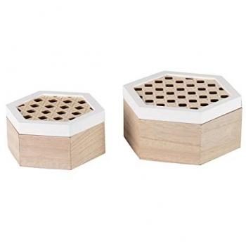 Set de Almacenaje Nido de Abeja 18x15x8 / 15x13x7 cm