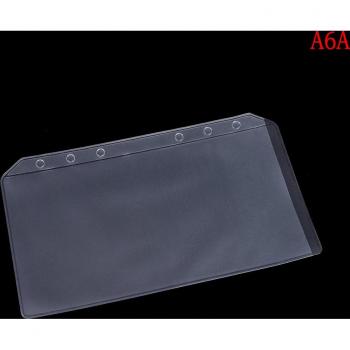 Boîte d'organisation A5/A6 en PVC translucide, fermoir zip, poche à 6 trou