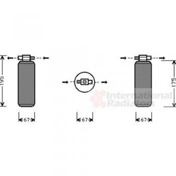 Van Wezel 4300D015 Elemento deshidratante para A/C