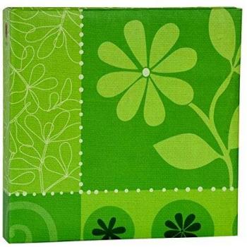 Henzo 200 Green Flower Festival Slip‑In Album (25,5 × 19,5 × 5,5 cm)