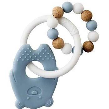 Sonagli di dentizione per bambini in silicone con orsetto