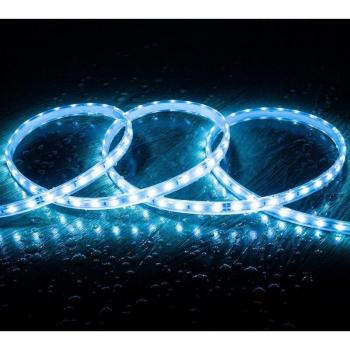 IP65 LED-Streifen 220 V, SMD2835, 60 LEDs/m, blau, 12 mm breit, 8 m in einem Stück