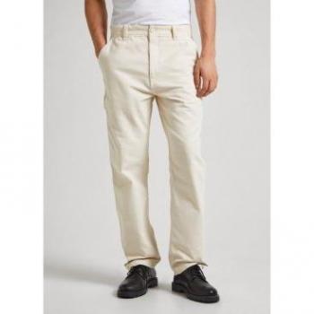 Pantaloni Uomo Pepe Jeans Relaxed Straight Carpenter Ivory White 32