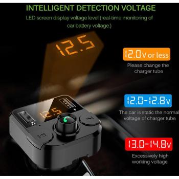 Auto‑USB‑MP3‑Player mit Bluetooth und verlustfreiem Audio-Streaming, 4,6 A U‑Disk-Ladegerät – Fahrzeugzubehör