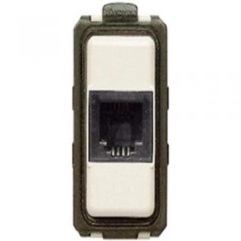Bticino S5982F Serie Magic Connettore Telefonico a 2 Coppie RJ11, Avorio