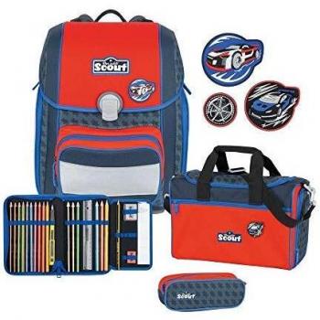 Scout Genius Schulranzen für Kids – 4 Teile Rennfahrzeug