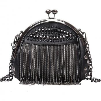 Gykaeo Ladies Punk Style Chain Bag