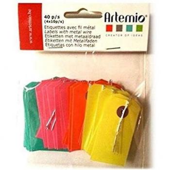 Mini Etiquette de Papier Kraft Coloré