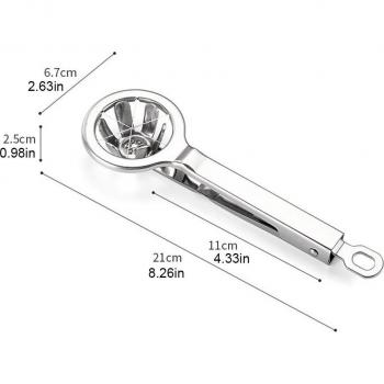 Egg Slicer 304 Stainless Steel Manual Polished Kitchen Eggs Splitter Handheld Portable Slicing Gadget Hex Parts