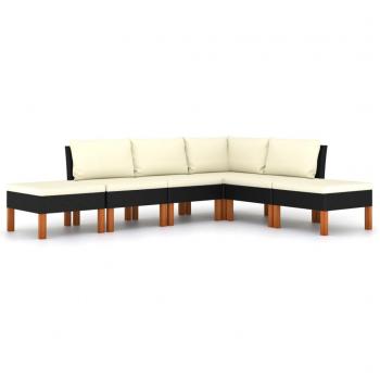 Mobili da Giardino in Resina Intrecciata Nera