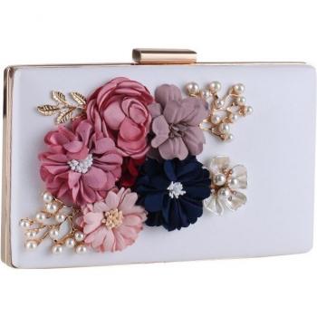 Evening Bag with Pearl Flower Design
