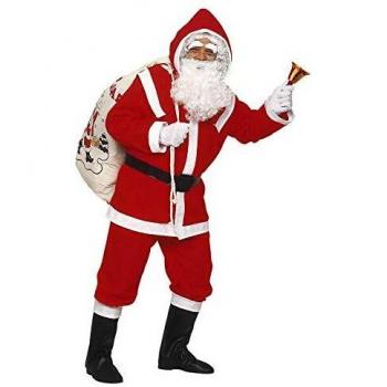 Costume Natale Deluxe per Uomo con Barba e Accessori