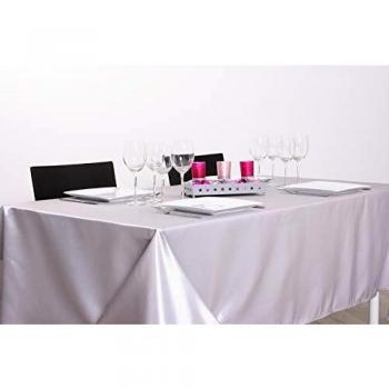 Nappe de Table Argent 140x360 cm – Élégance