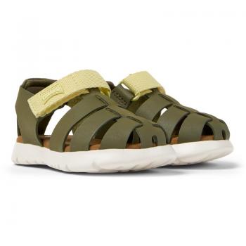 Oruga FW Vert‑Olive‑Jaune – Sandales enfants 22 cm