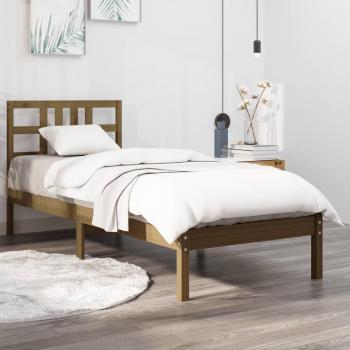 Honey Brown Solid Wood Bed Frame 100x200 cm