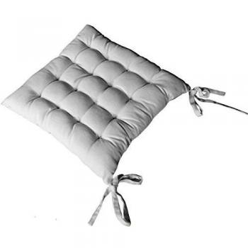 Galette de Chaise Piquée 38 x 38 cm Blanc
